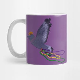 Paper Craft Mardi Gras Pigeon Mug